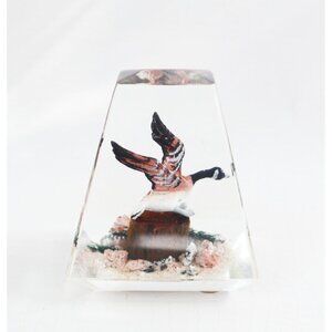 Vintage Retro Mod 1960s Lucite Acrylic Goose Prism Paperweight